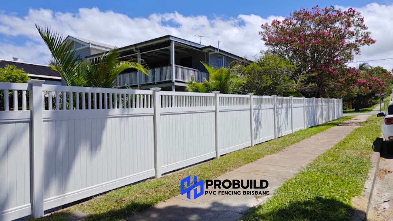 Picket Top PVC Privacy Fence Brisbane